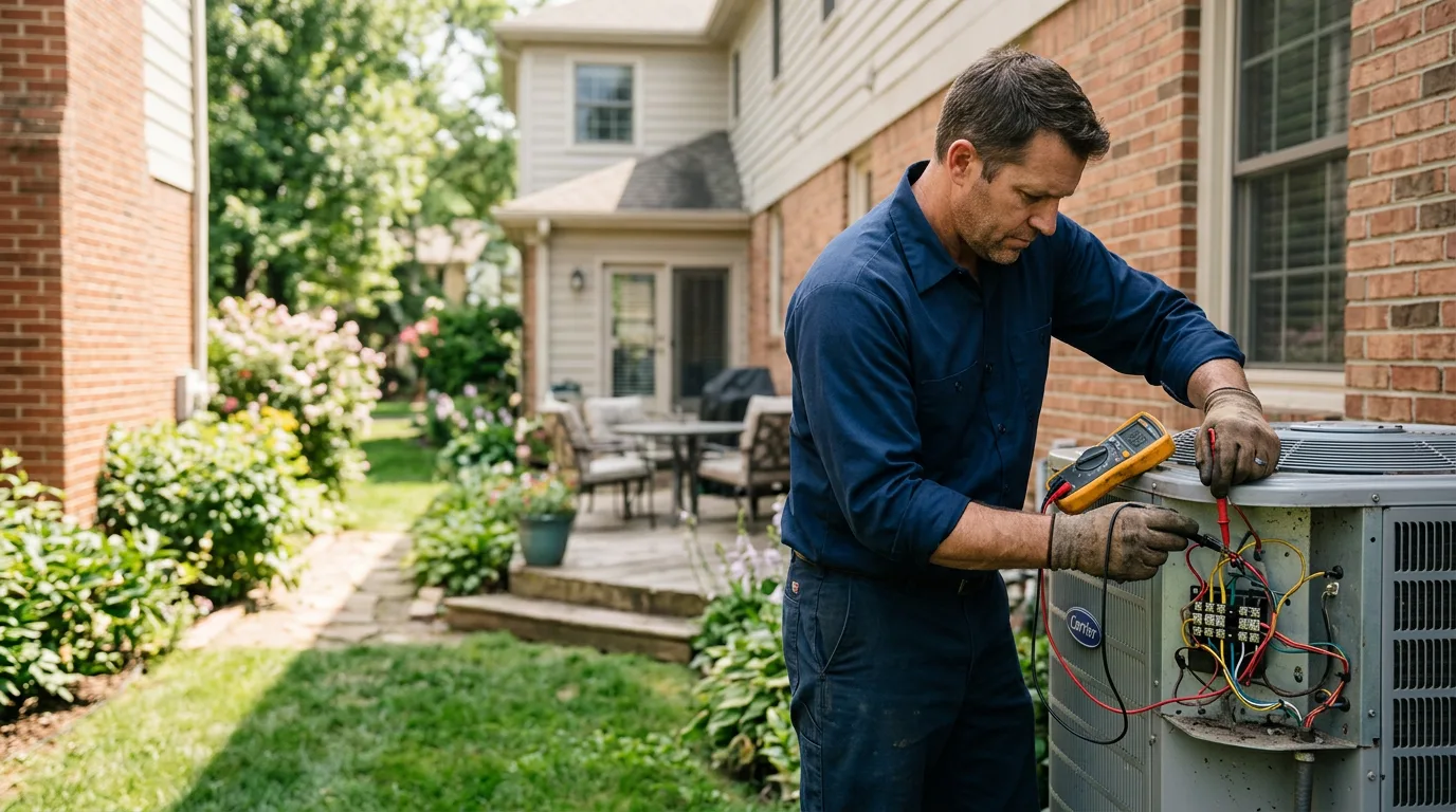 HVAC technician working near Girard, TX